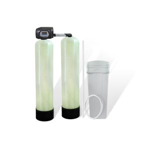 Ablandador de agua 75lts cabezal digital Duplex (6 Saco resina) In-out 1" (salero 100L)