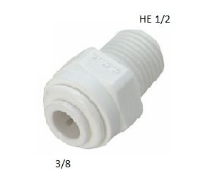Conector macho SO 3/8" x HE 1/2"