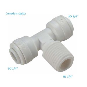 TEE SO 1/4" x HE 1/4" x SO 1/4"