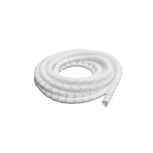 Espiral cubre cable eléctrico plástico 12mm blanco (10mts x rollo)